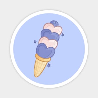 Blueberry and Vanilla Ice cream Magnet